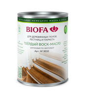 Твердый воск-масло для дерева, профессиональный шелковисто-матовый Biofa 9032 (Биофа 9032)
