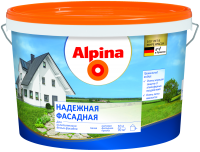 Краска водно-дисперсионная для наружных работ Alpina Надежная фасадная белая
